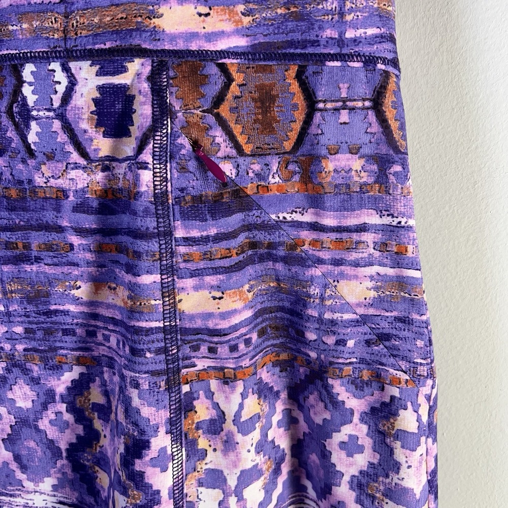 Title Nine Sz 14 Nimblene Arabella Quick Dry Shelf Bra Back Zip Purple Dress Gym - Picture 4 of 16